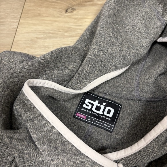 Stio Sweetwater Fleece Womens Small Gray Pullover Hoodie Jackson Hole Zip - Picture 9 of 9